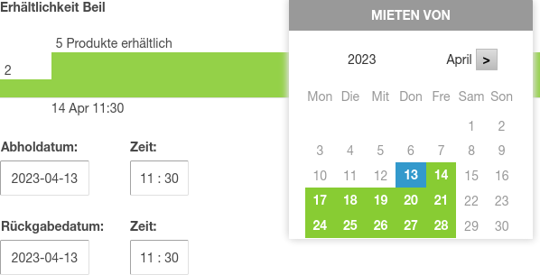 Erhältlichkeit